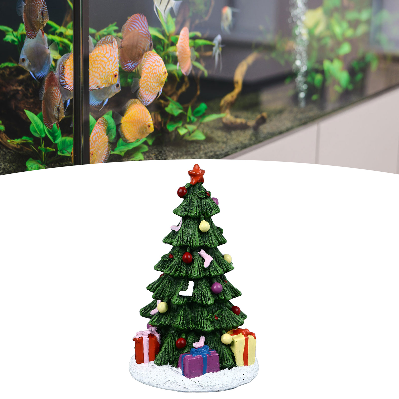 Aquarium Planted Tree - ZK20 ornamen tangki ikan Natal, dekorasi