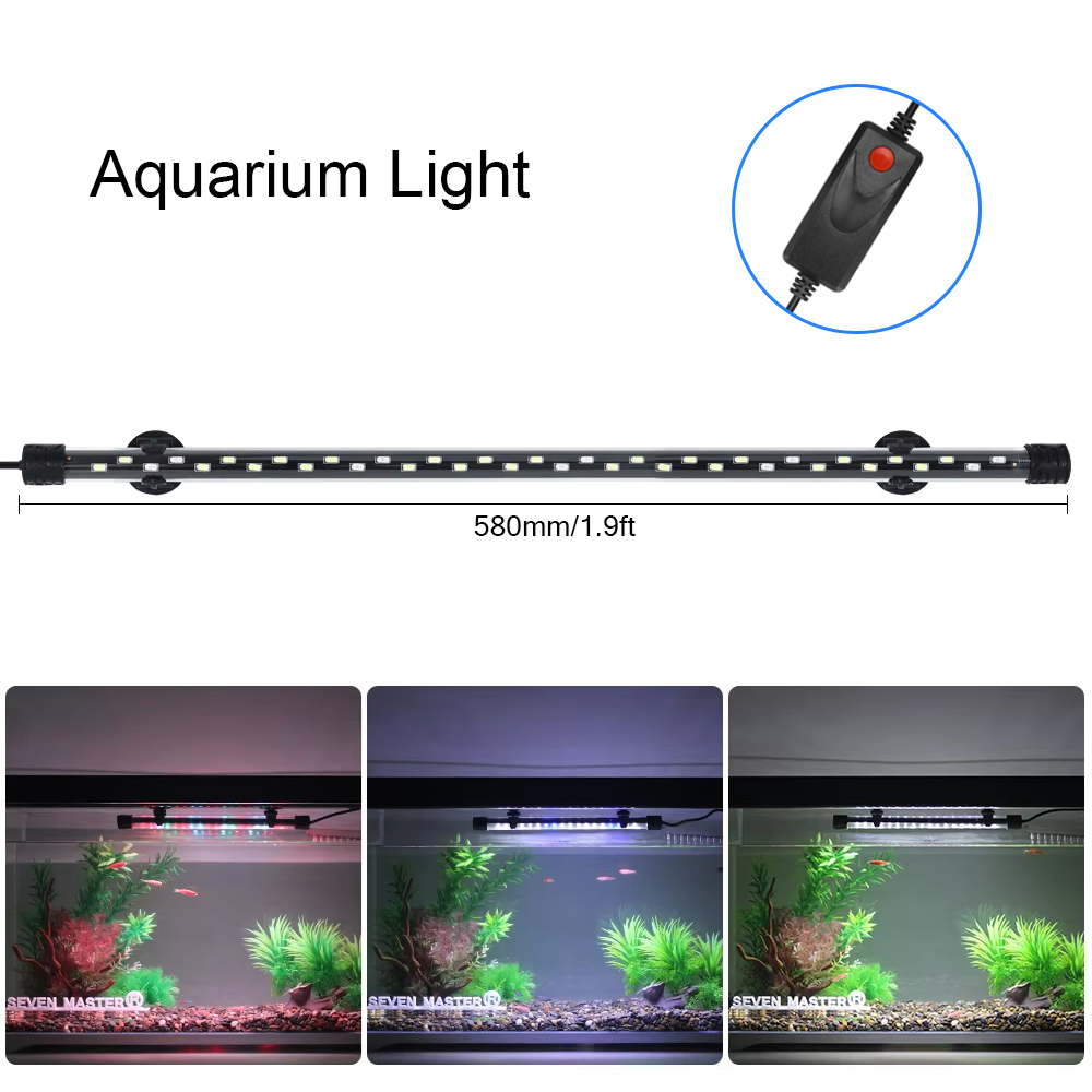 Aquarium Planted Substrate - Lampu LED dekorasi akuarium, 58CM lampu