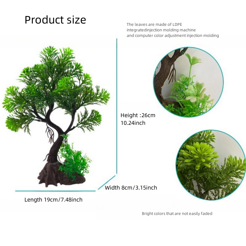 Aksesoris Dekorasi Akuarium Bu - Aquarium Planted Tree ulasan dan harga